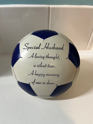 Husband blue football shaped - football,