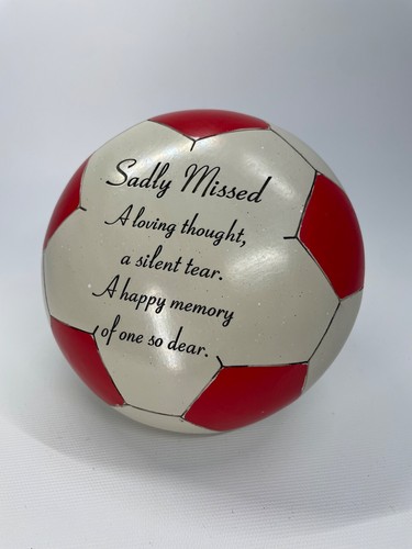 Football grave memorial - football,