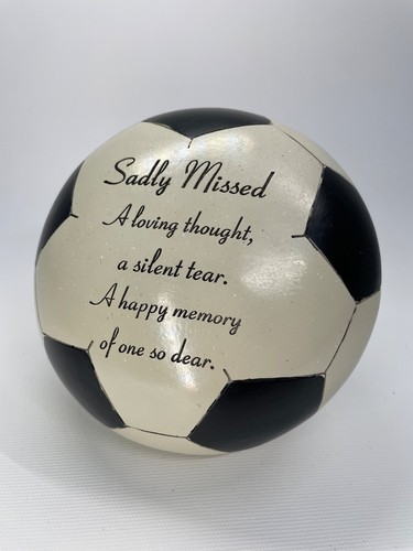 Football grave memorial - football,