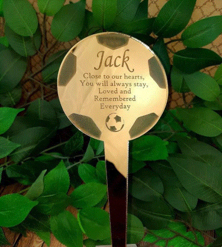 Football memorial stake - football,