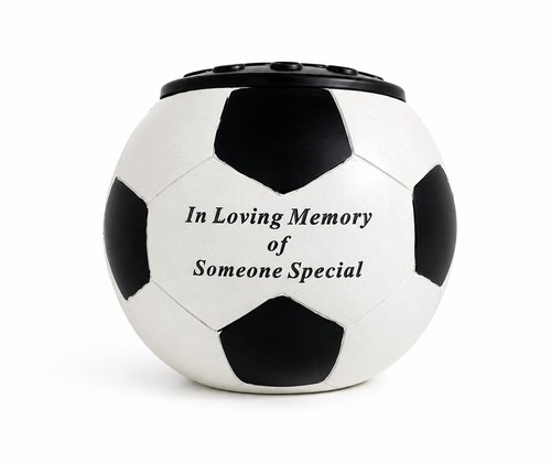 Football memorial grave pot - memorial,