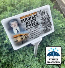 Photo plaque grave marker